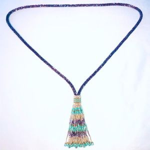 ✨Nepal hand-made purple beaded necklace!